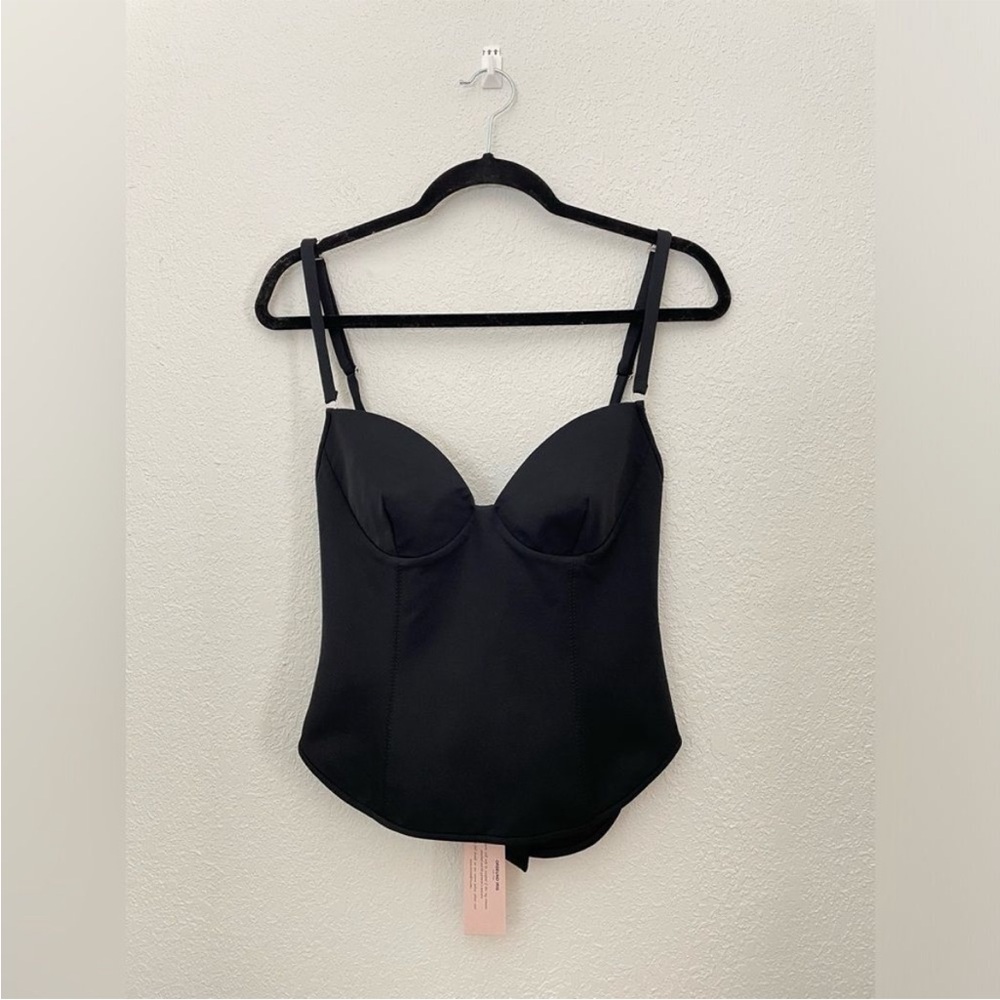 Orseund Iris Silk Black Corset Top